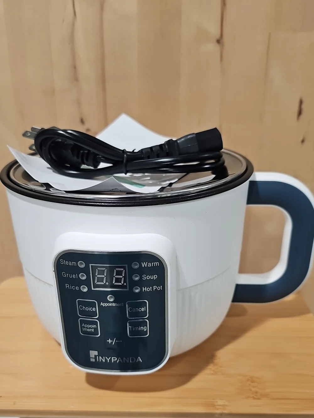 InyPanda Electric Multi-Function Cooker - White & Navy